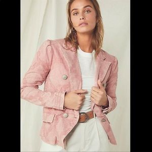 Free People James Blazer military vintage Jacquard